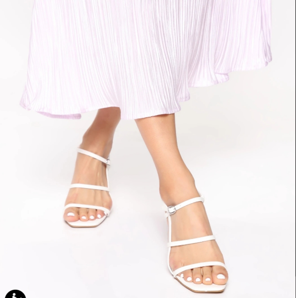 White Sandals Size 10